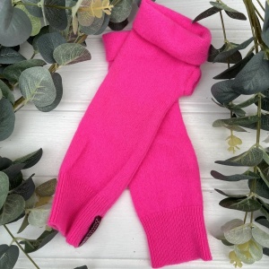 Cashmere Fingerless Gloves - Vivid Pink